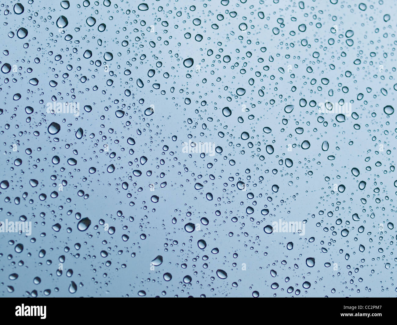Raindrops on a windowpane Stock Photo