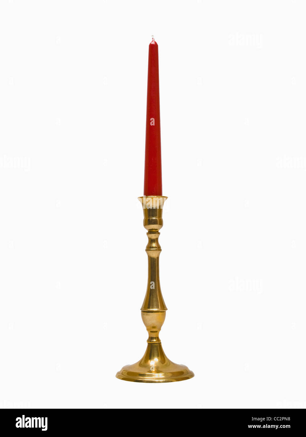 Detail photo of a Candleholder and a red Candle Stock Photo Alamy