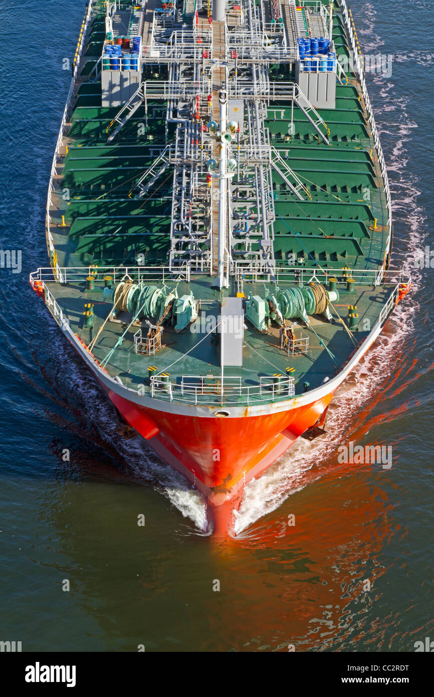 Tanker at North East Canal, Germany Stock Photo