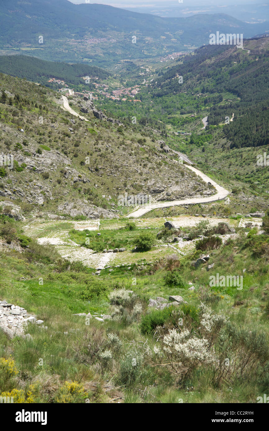 ancient roman road at Gredos mountains in Avila Spain Stock Photo - Alamy