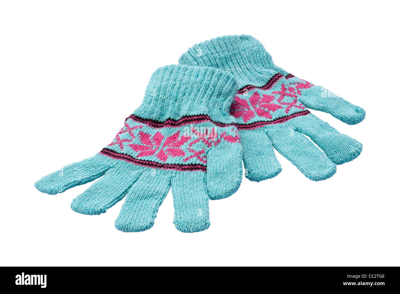 Winter gloves isolated on a white background Stock Photo