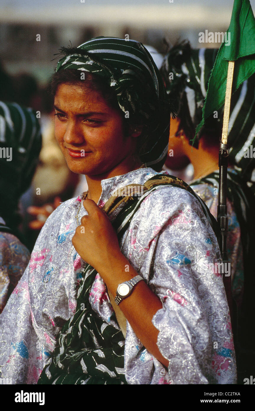 Celebrations in Tripoli marking the 20th anniversary of Gaddafis rule