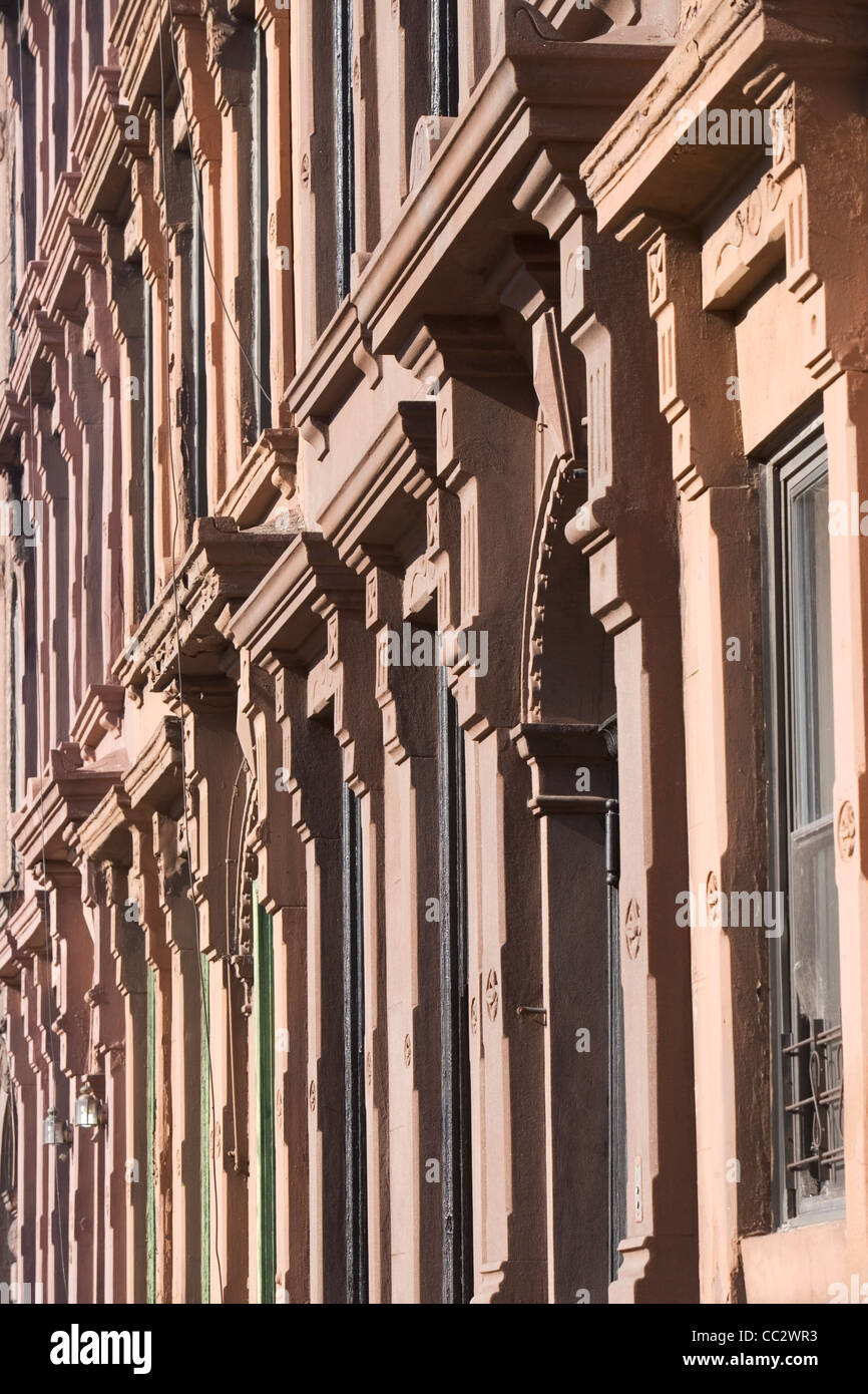 USA, New York City, Row of historic buildings Stock Photo