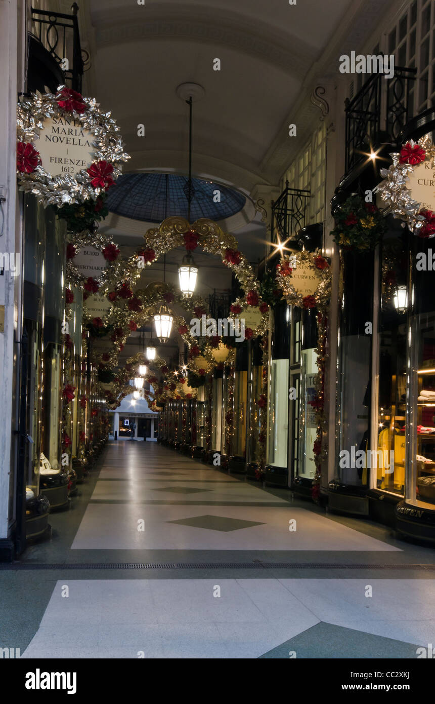 Piccadilly Arcade Christmas lights and decorations Stock Photo Alamy