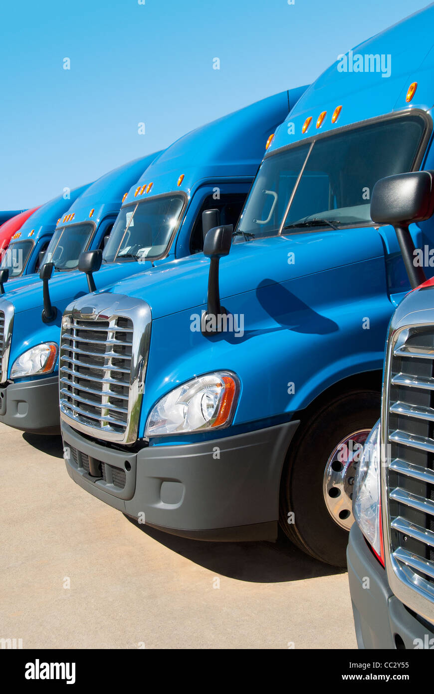 USA, Tennessee, Jackson, New semi trucks Stock Photo Alamy