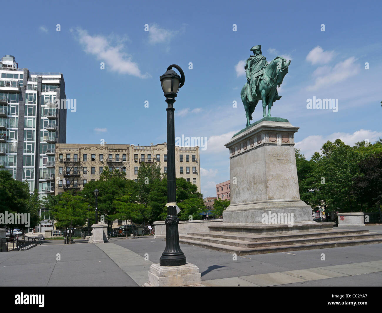 Statue of George Washington, Brooklyn Stock Photo