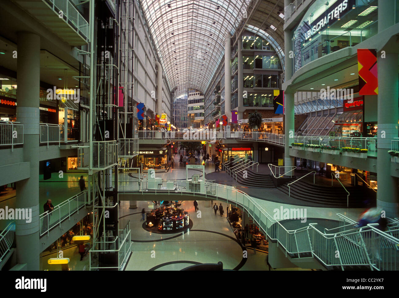 Eaton Centre, shopping mall, office complex, Toronto, Ontario Province, Canada Stock Photo