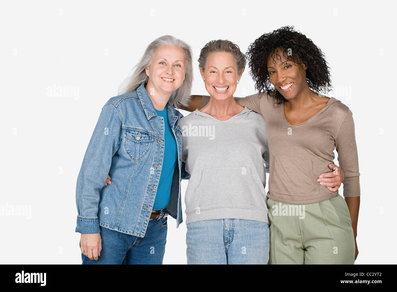 Studio portrait of three mature women Stock Photo - Alamy