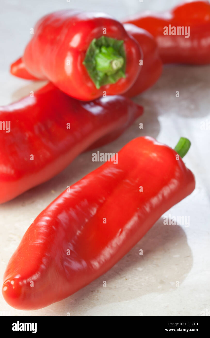 Romano red peppers Stock Photo Alamy