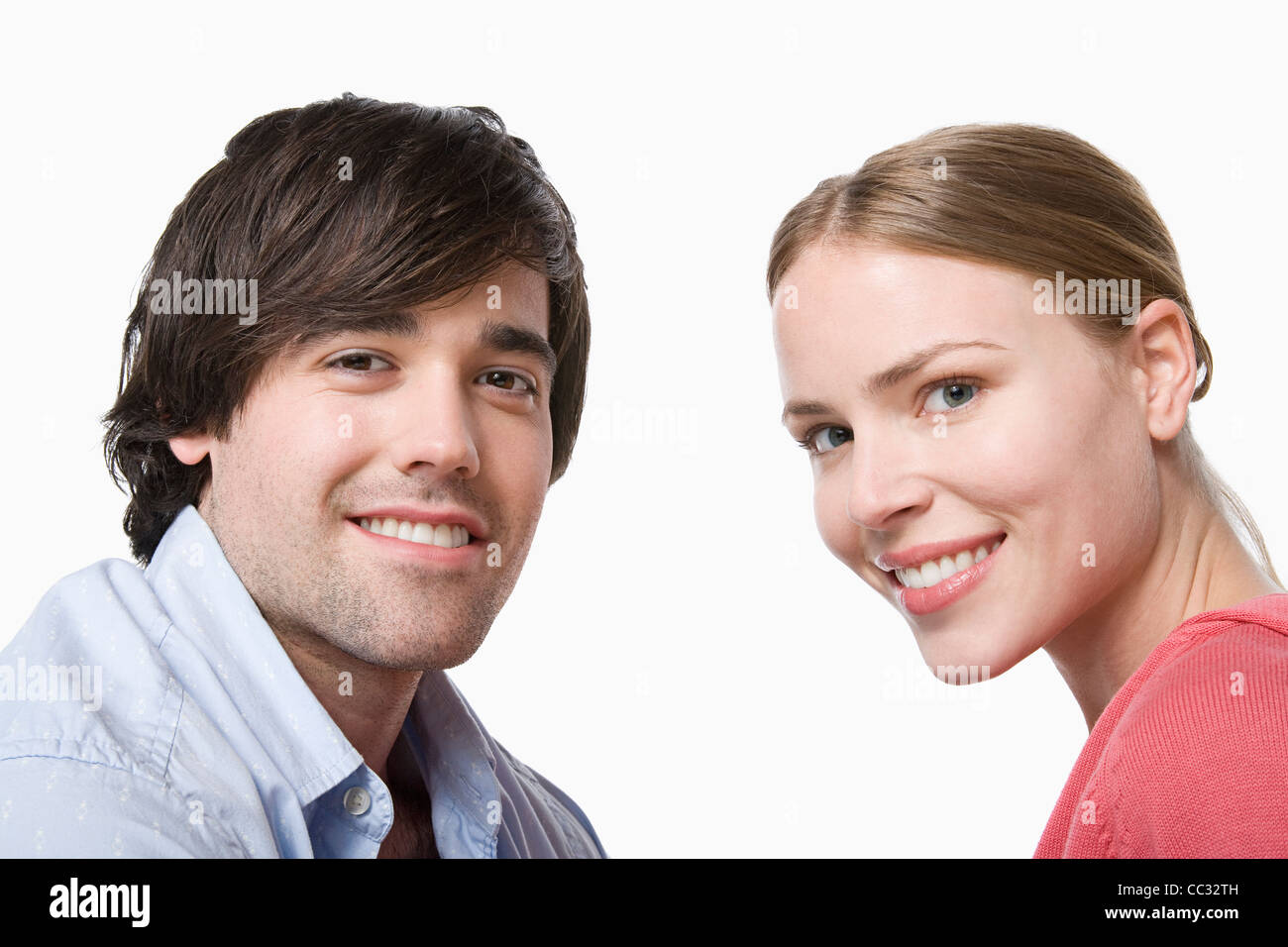 Studio portrait of young couple Stock Photo - Alamy