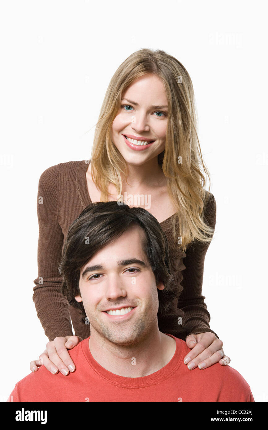 Studio portrait of young couple Stock Photo - Alamy