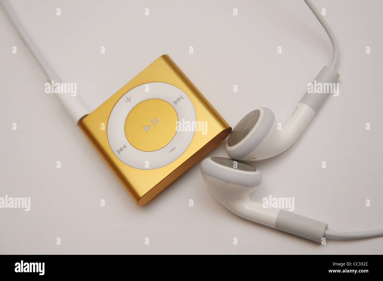 image of ipod shuffle against plain background Stock Photo