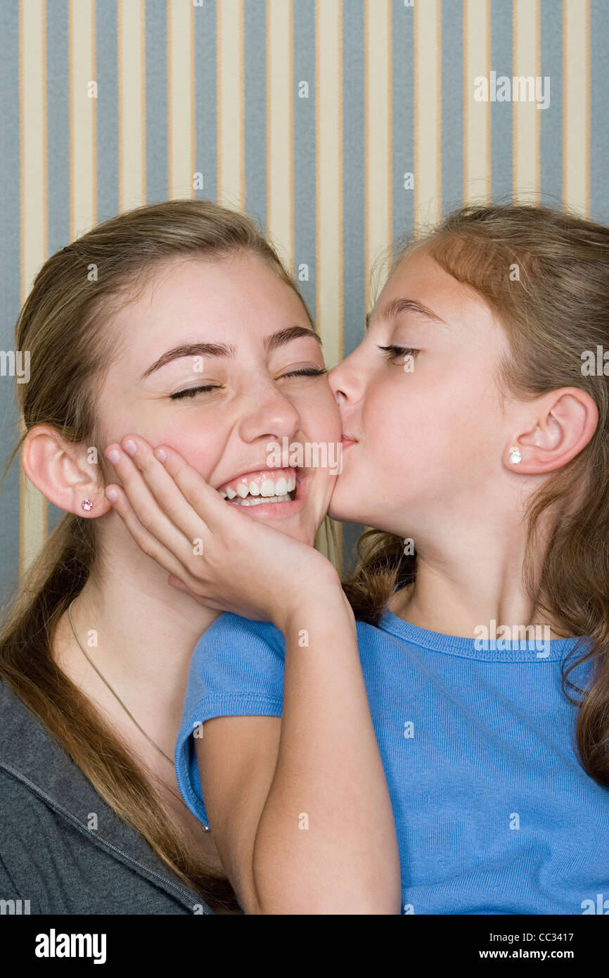 Stevens Sisters Kissing