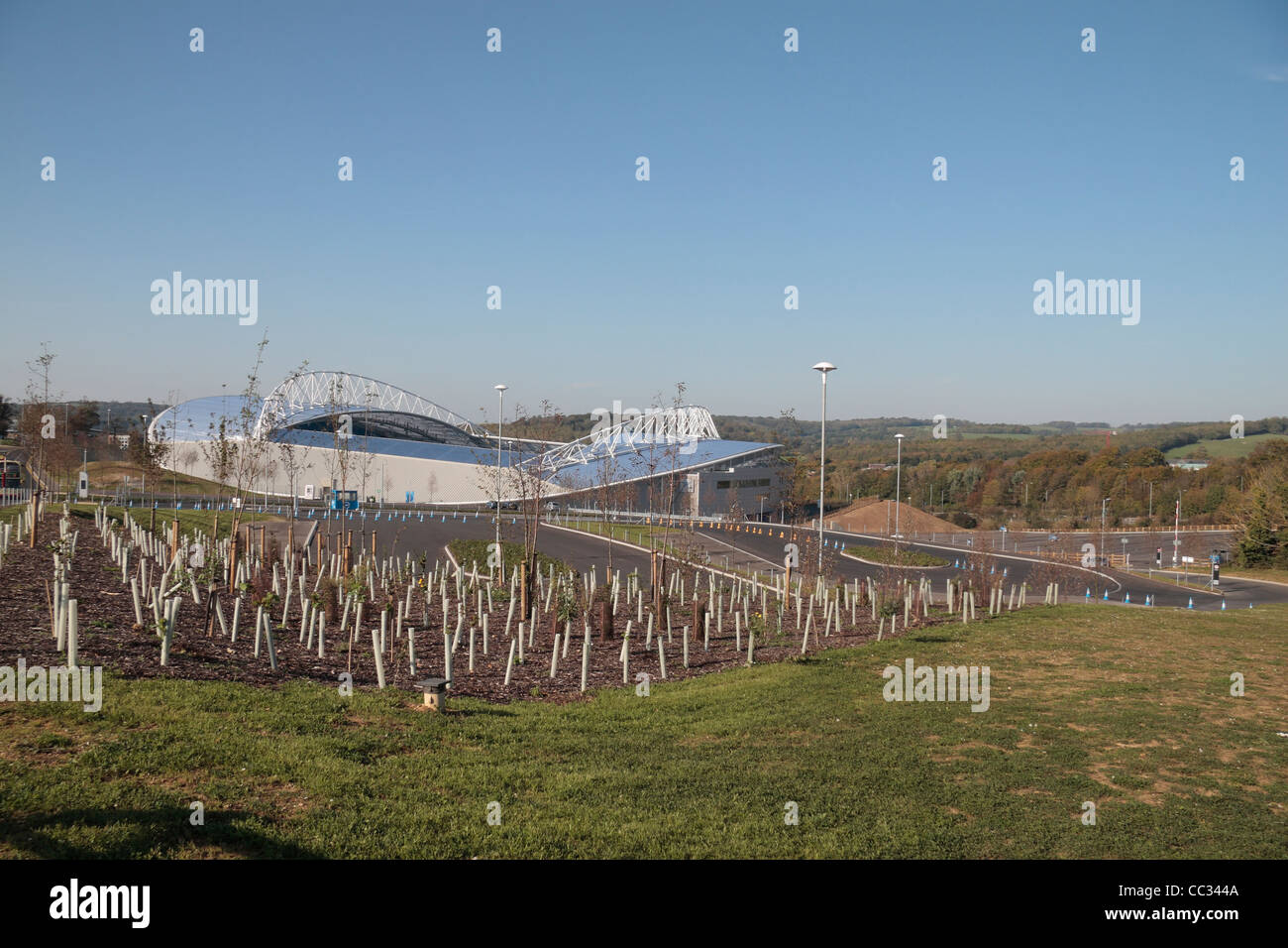 The Amex or American Express Community Stadium, home of Brighton and Hove Albion football club in Flamer, Brighton, UK. Stock Photo