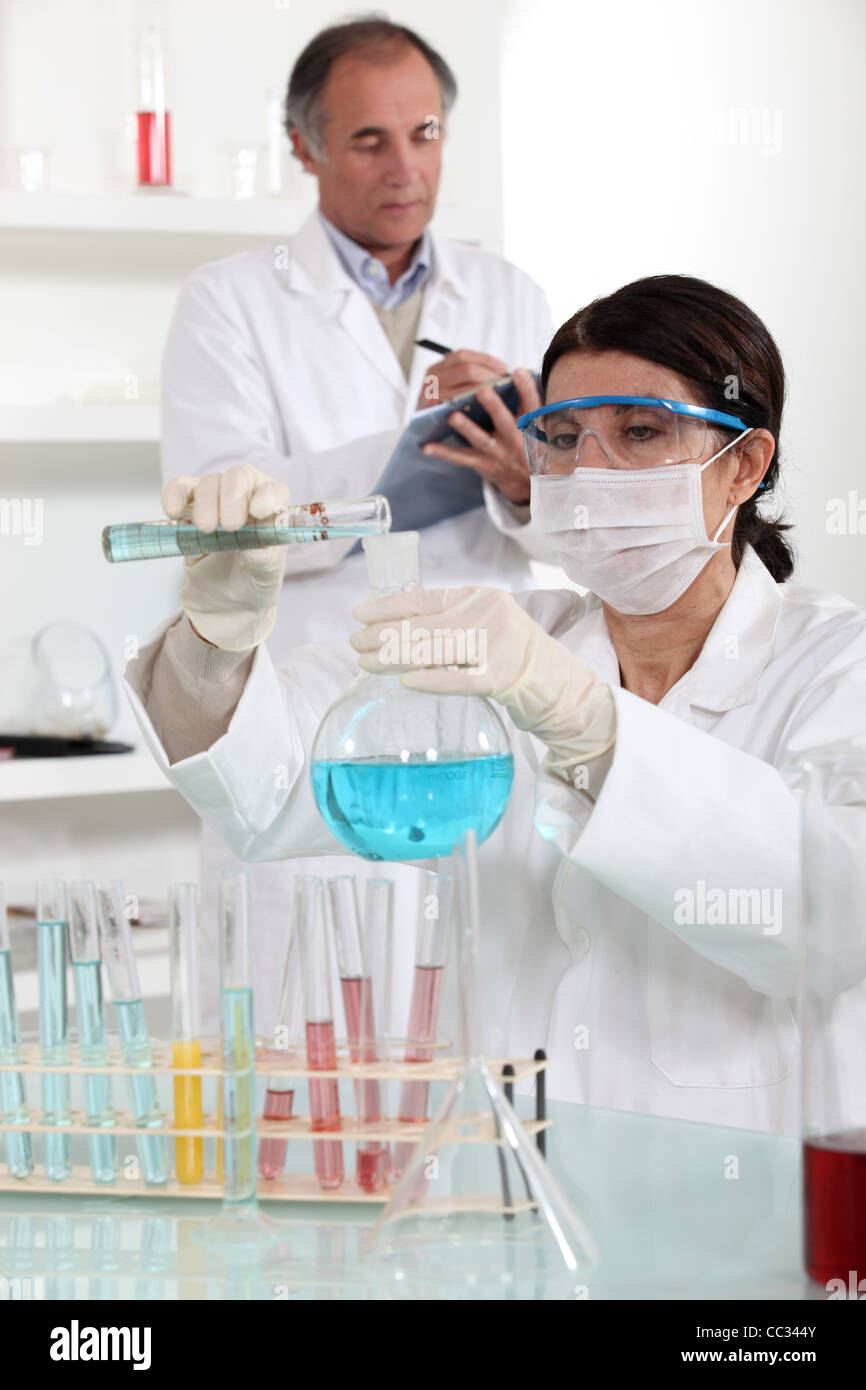 Laboratory technicians Stock Photo Alamy