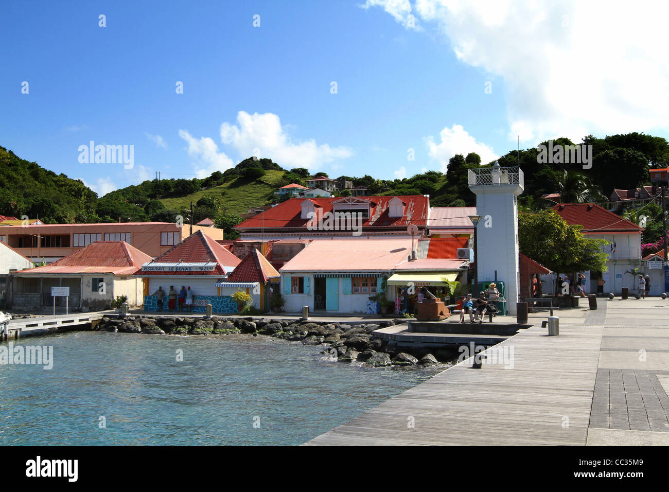 Basse-Terre town on Isles des Saintes in the Eastern Caribbean Stock Photo
