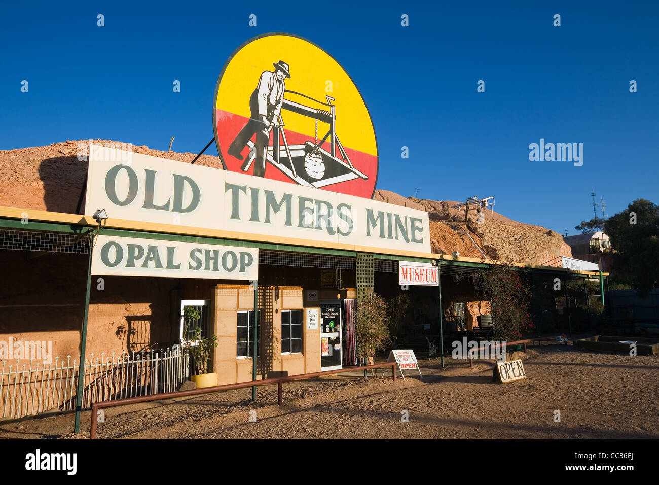 Old Timers Mine in Coober Pedy, South Australia, Australia Stock Photo