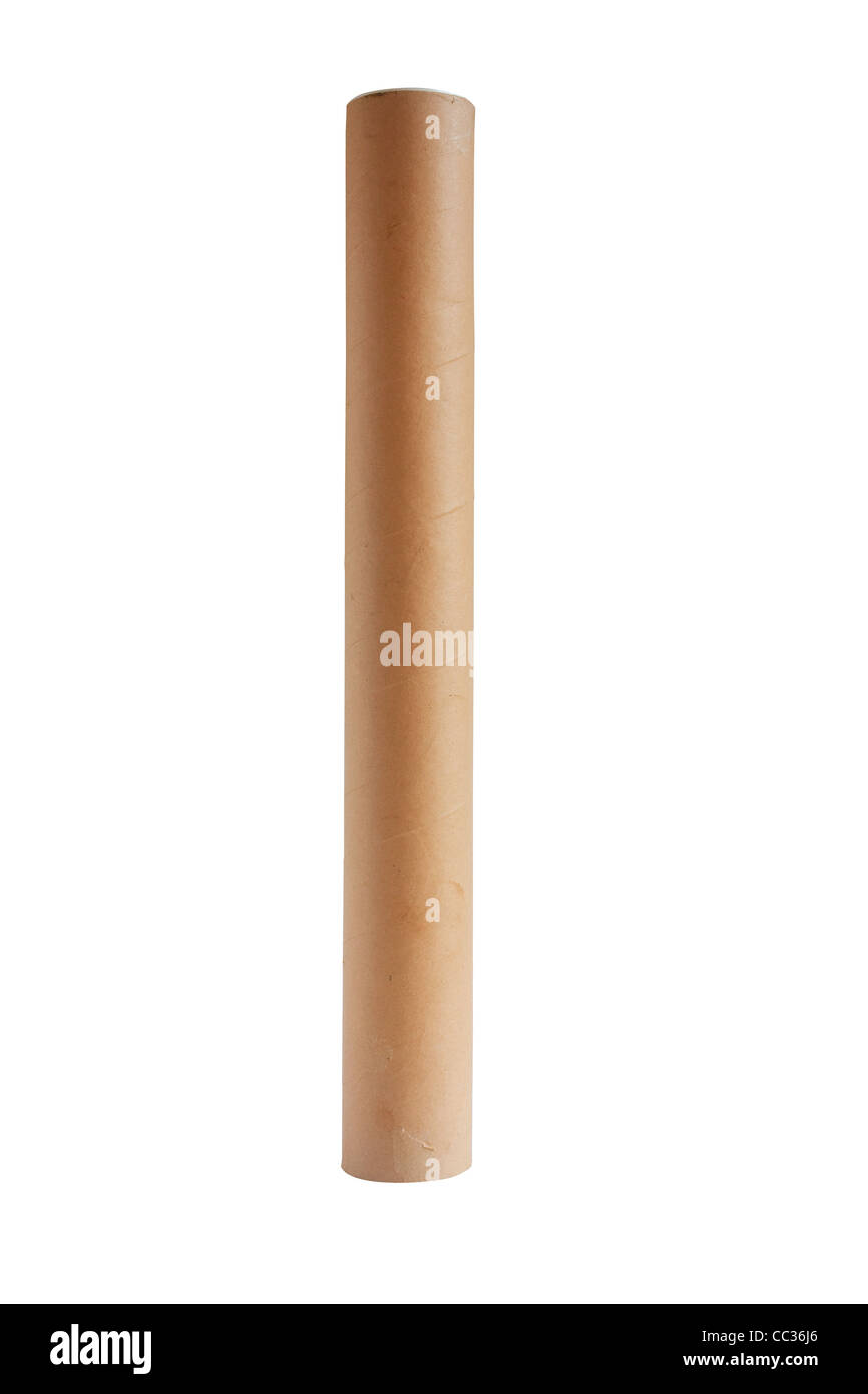 postal, mail, or post tube for posting posters and paper isolated on a