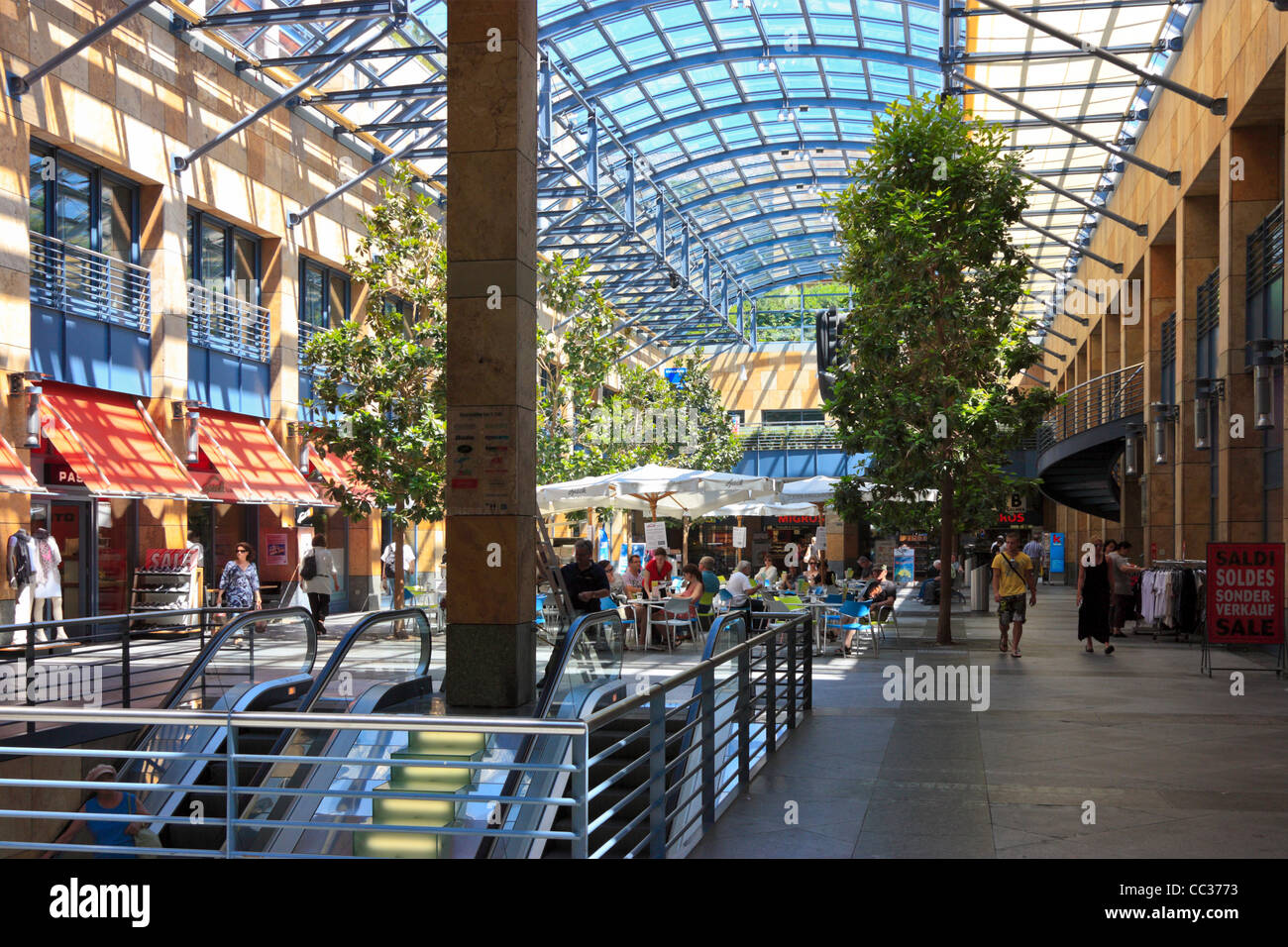 Interior of the Metalli Shopping Mall in Zug, Switzerland Stock Photo