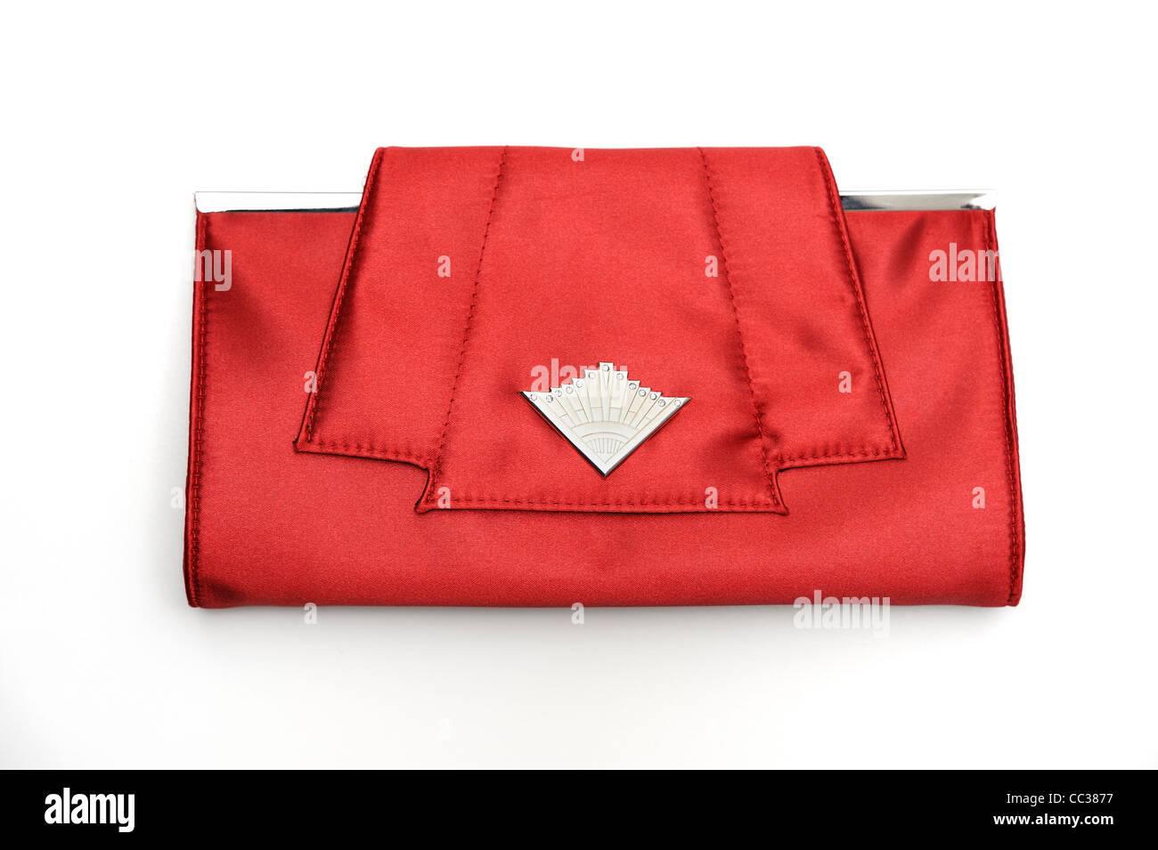 GHD red clutch bag england uk Stock Photo
