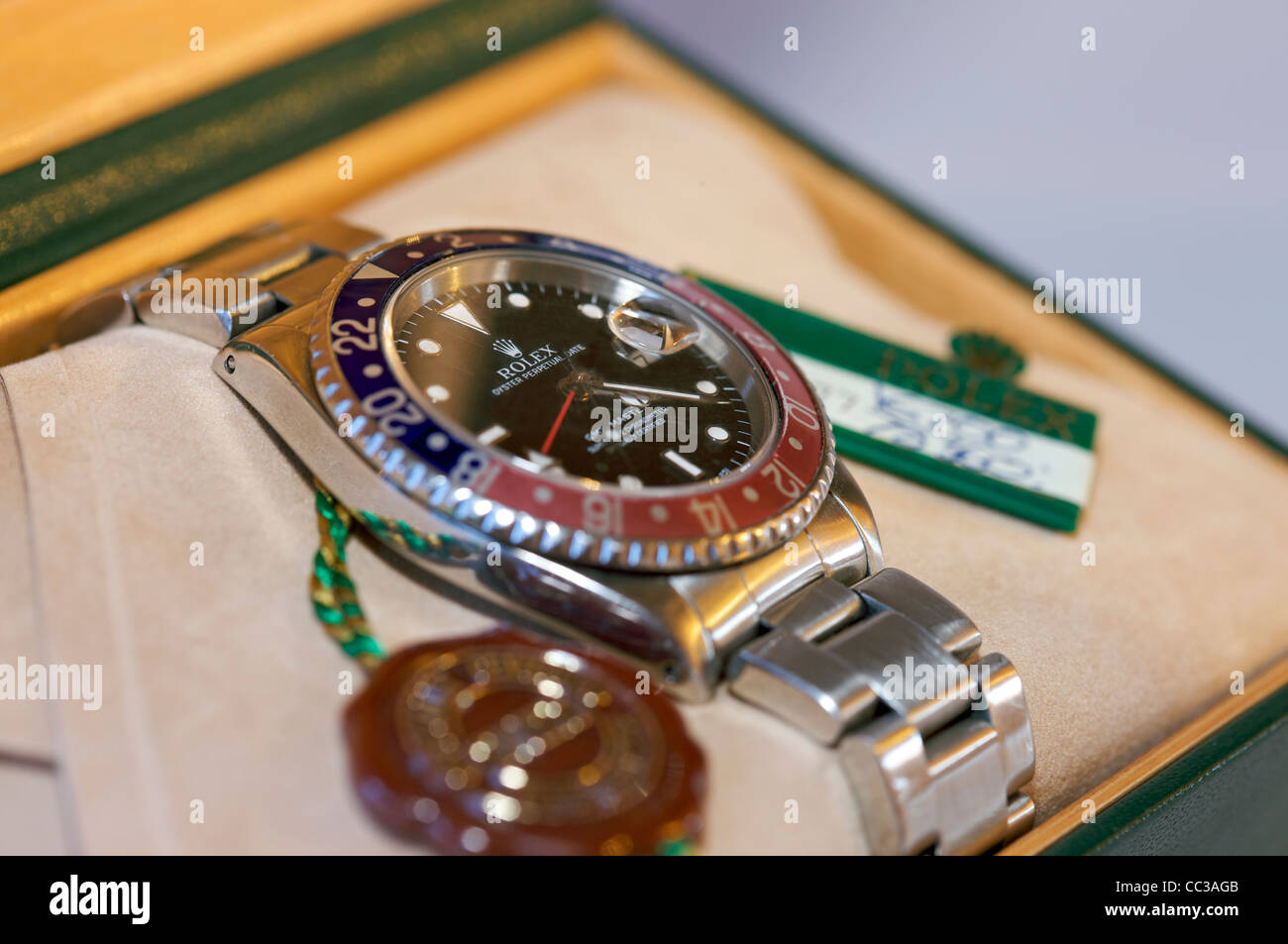 Rolex GMT Master chronograph model 16700 circa.1990 with Pepsi dial Stock  Photo - Alamy