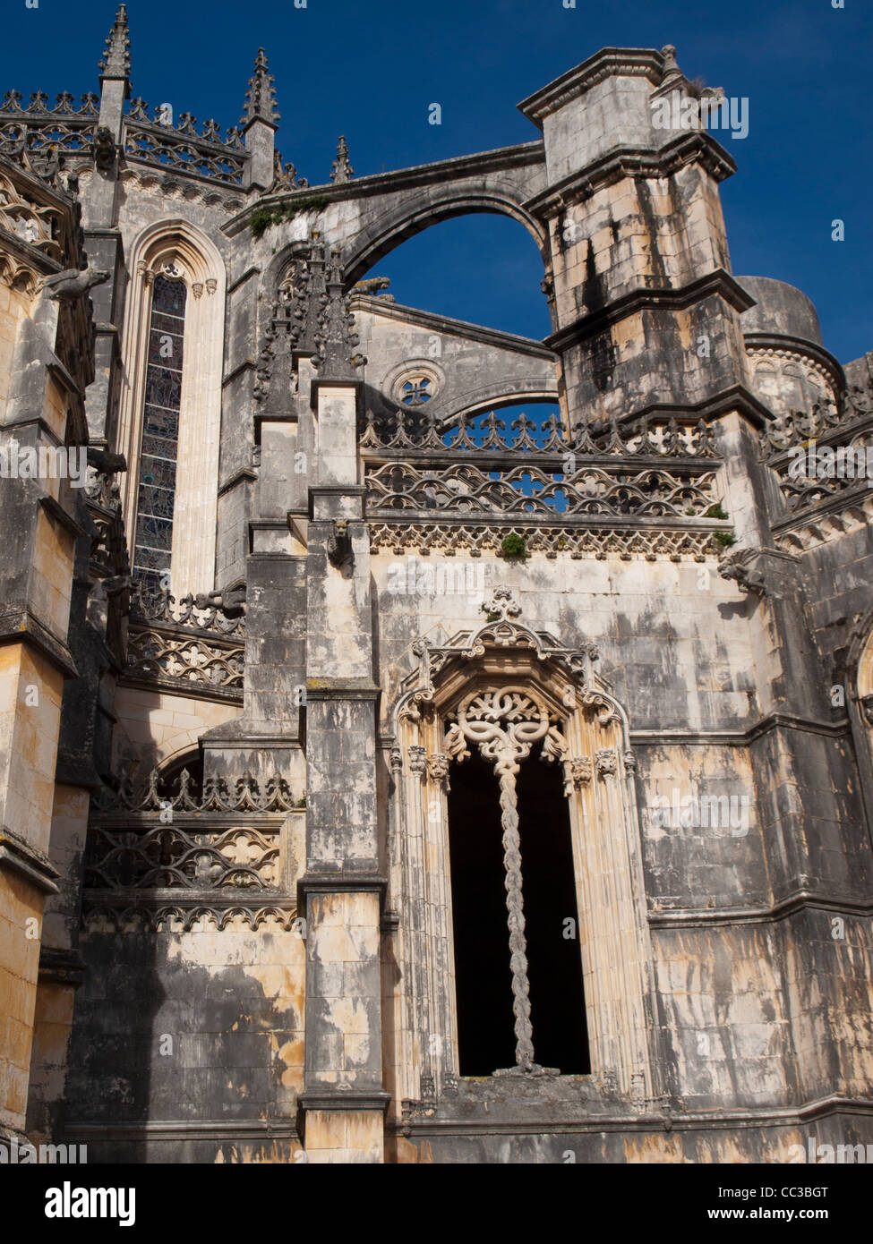 Batalha Monastery facade details Stock Photo