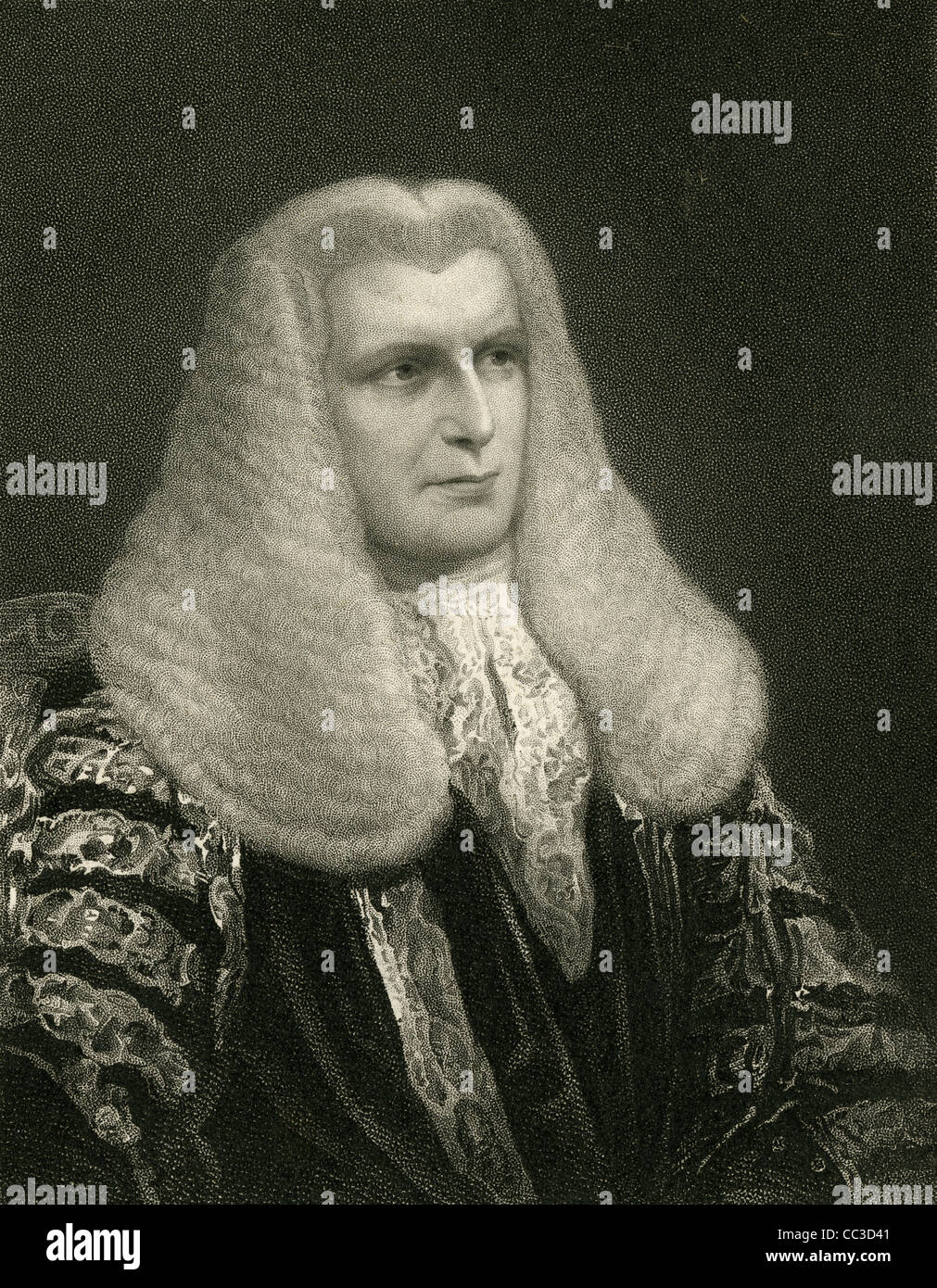 1830 engraving, John Singleton Copley, 1st Baron Lyndhurst Stock Photo