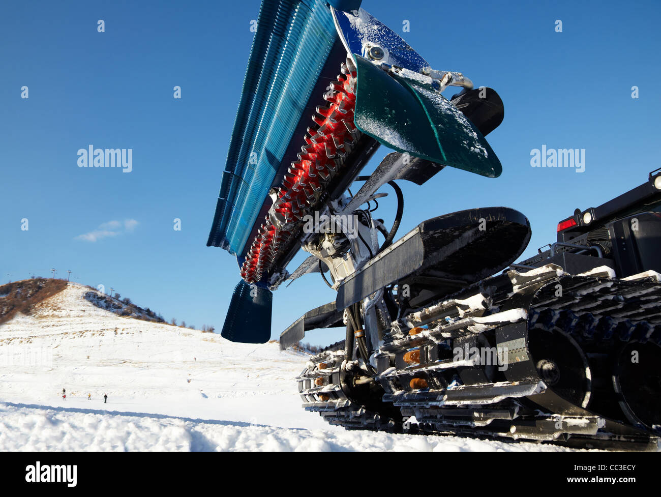Piste machine (snow cat) preparation ski slope Stock Photo Alamy