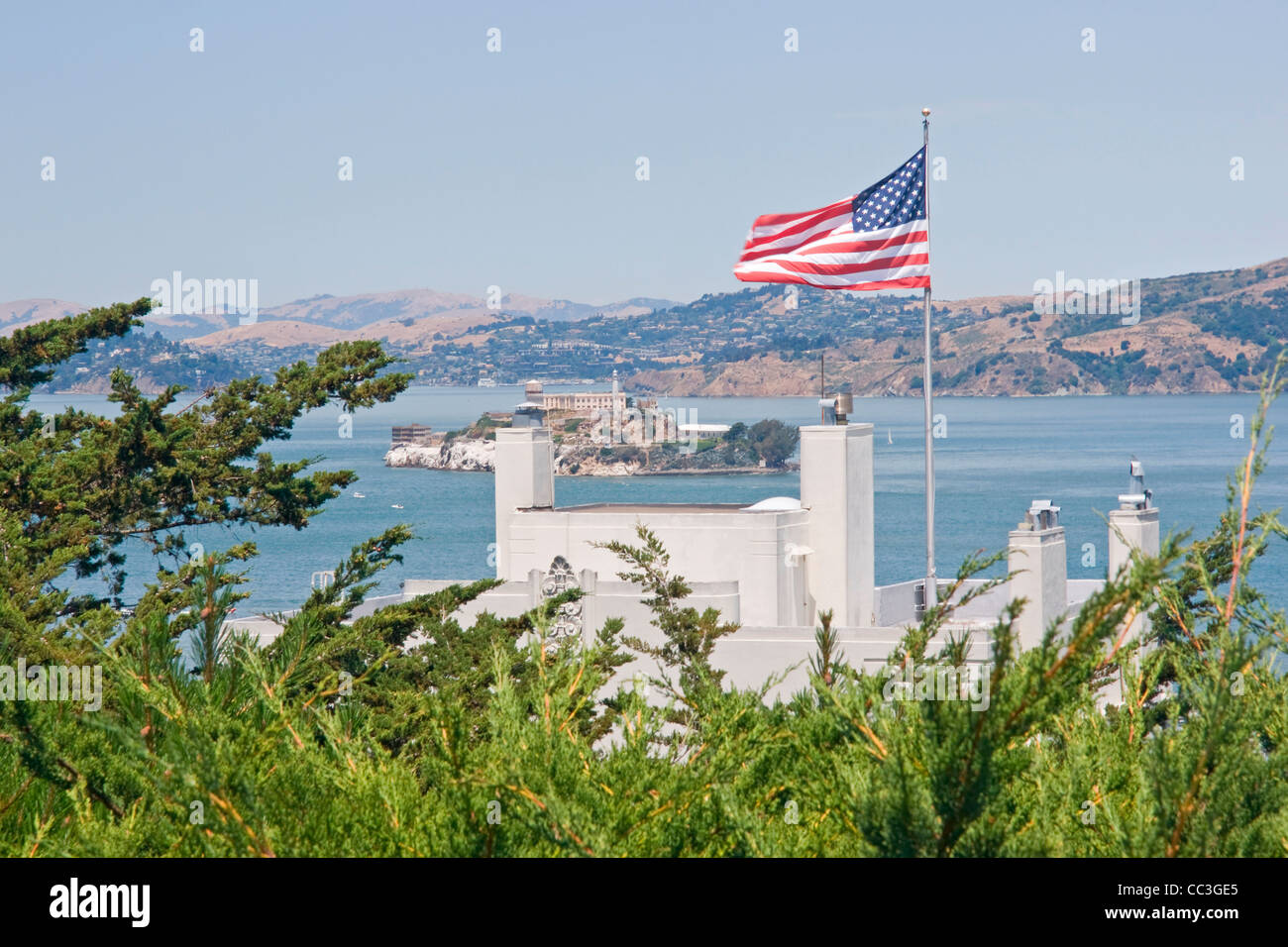 Alcatraz in the background Stock Photo - Alamy