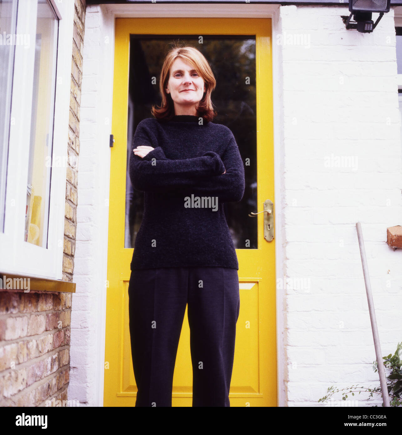 Portrait Of Mary Portas Outside Her Home In North London Uk