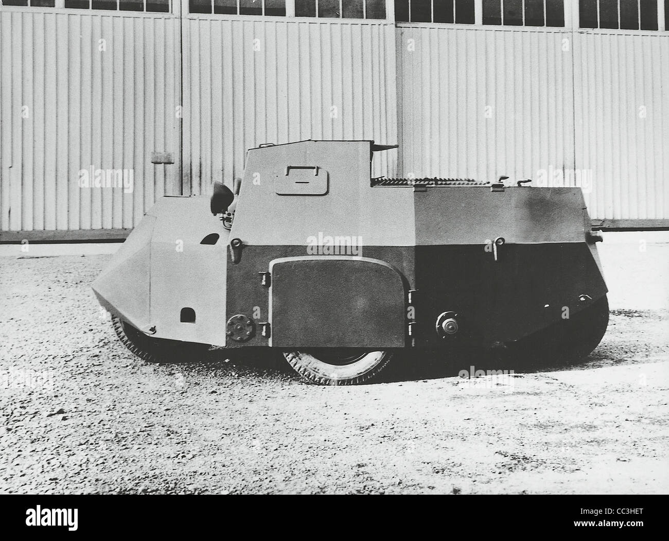 Military Vehicles 20th Century Italy Vespa Armored Caproni 1941 First Prototype Stock Photo