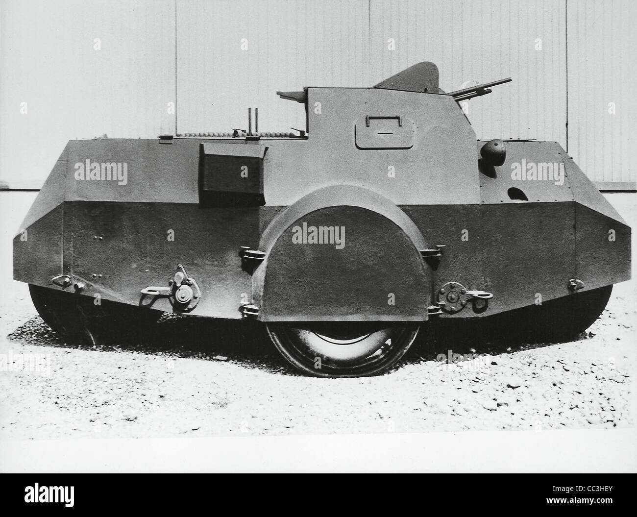 Military Vehicles 20th Century Italy Vespa 1942 Modified Prototype Armored Caproni Stock Photo