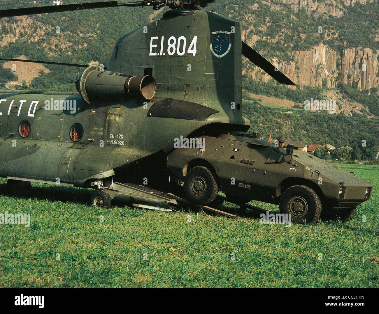 Military Vehicles 20th Century Italy Puma 4X4 Armored Nineties Ch-47  Helicopter Transport Stock Photo - Alamy