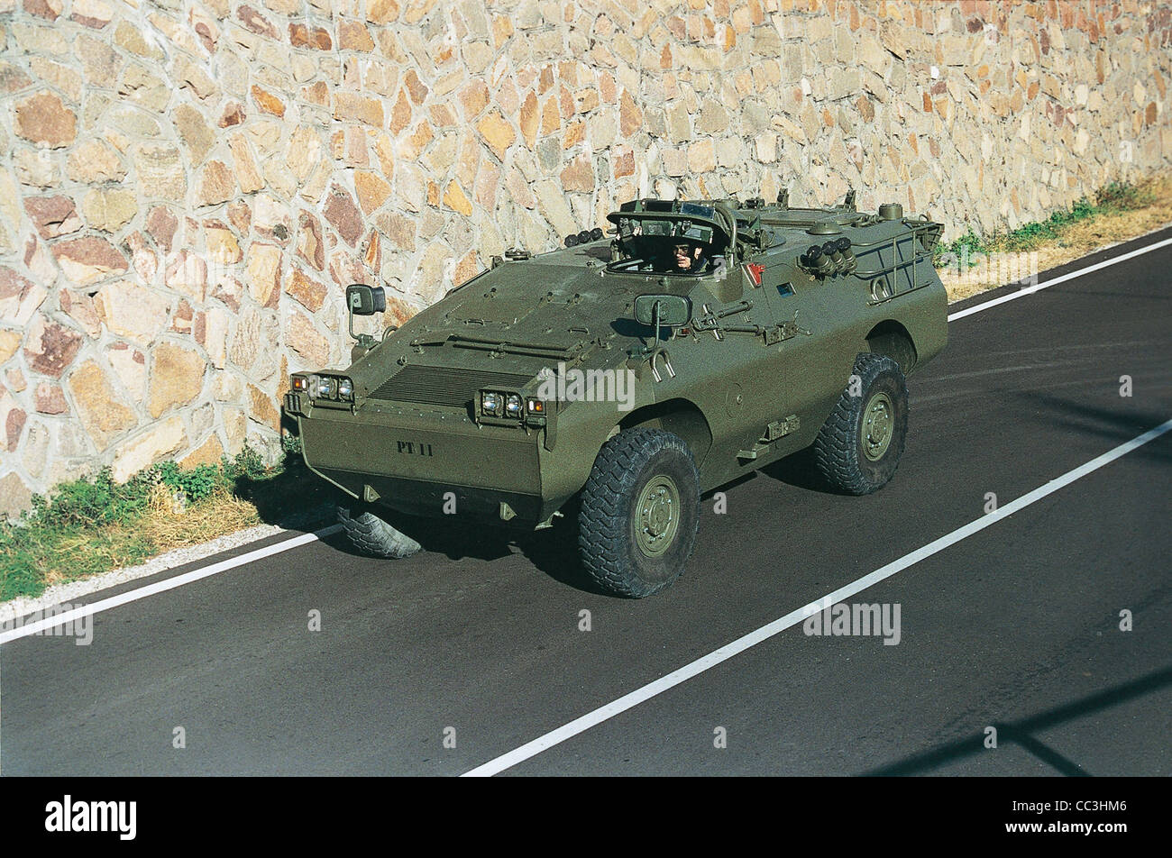 Military Vehicles 20th Century Italy Puma 4X4 Armored Nineties Prototype No.11 Stock Photo