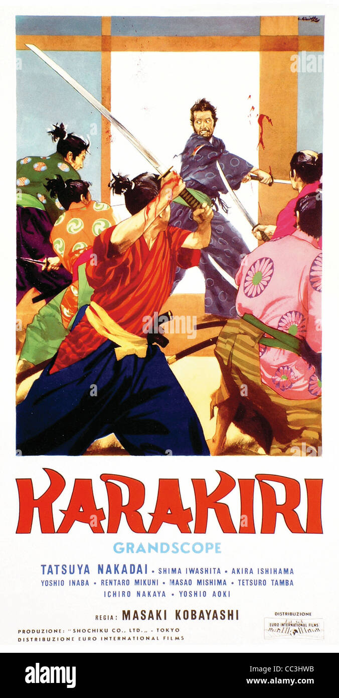 Cinema: Harakiri (Harakiri) 1962 Regia Makasi Kobayashi Poster Stock Photo