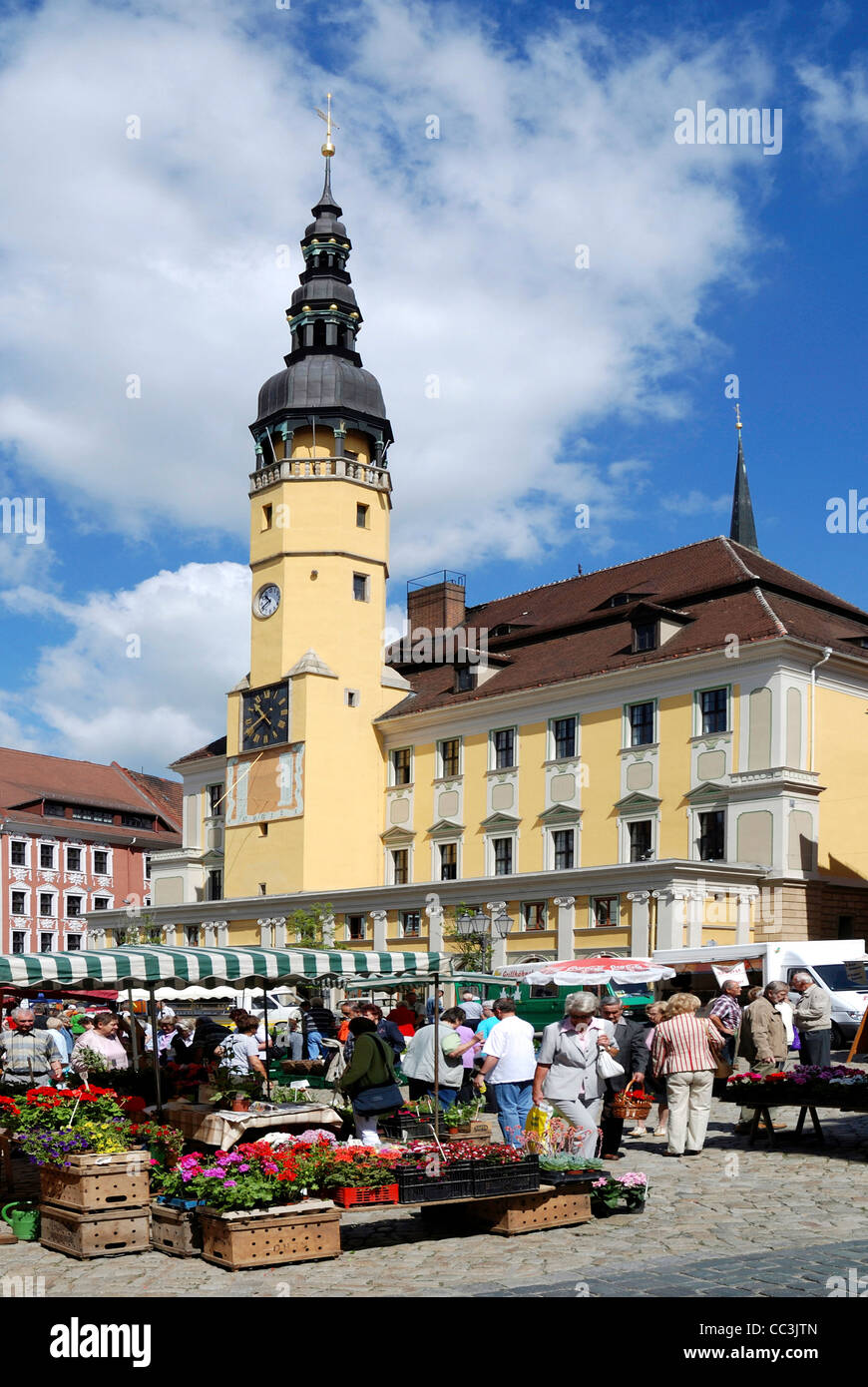 City hall of the historical old town of Bautzen. Stock Photo