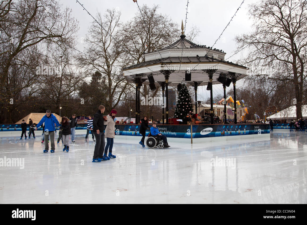 Ice Skating at Winter Wonderland in London Hyde Park Stock Photo Alamy