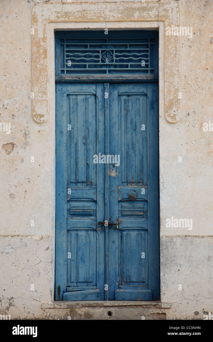 Traditional door from Sousse, Tunisia Stock Photo