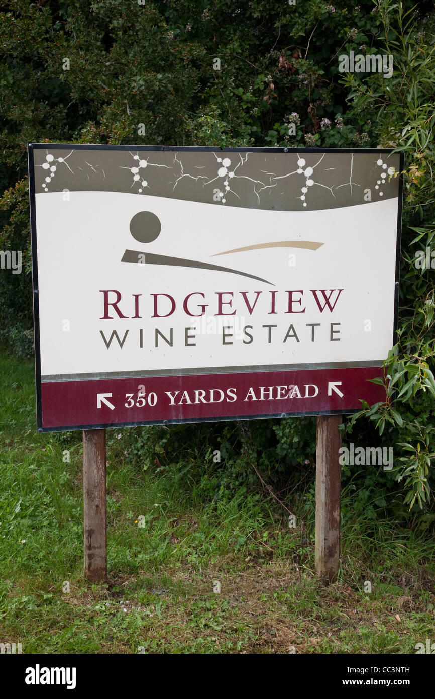 RidgeView vineyard Ditchling Common East Sussex England. Photo:Jeff Gilbert Stock Photo