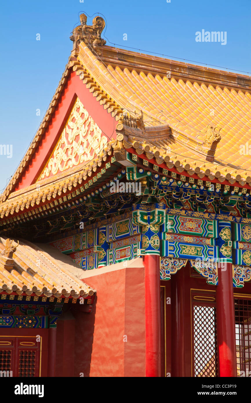 China, Beijing, Tiananmen Square, The Forbidden City.,The Forbidden City. Hall of Supreme Harmony Stock Photo