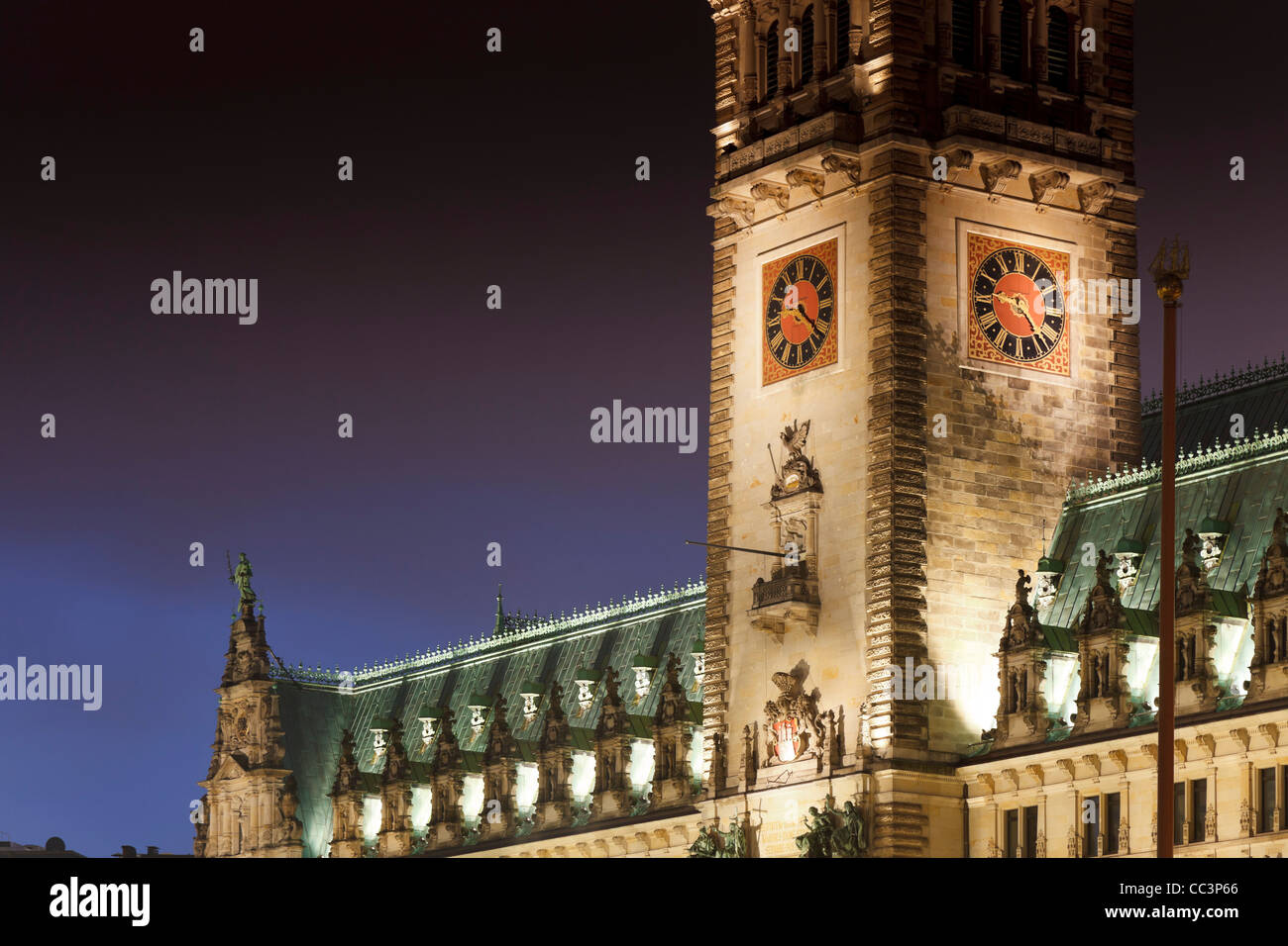 Germany, Hamburg, City Hall (Rathaus) Stock Photo