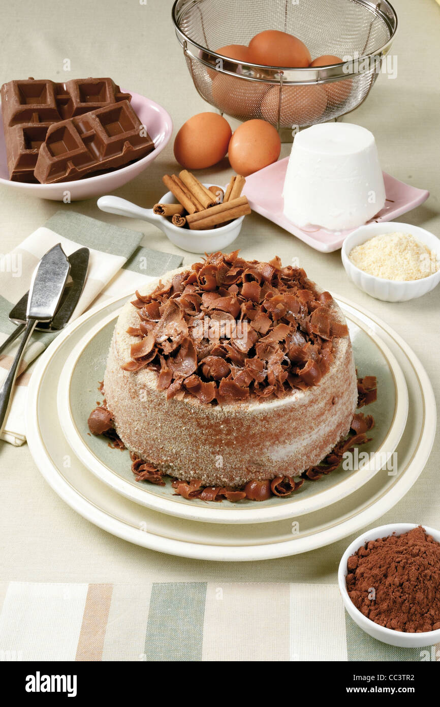 Kitchen: Ricotta Chocolate Pudding Stock Photo - Alamy