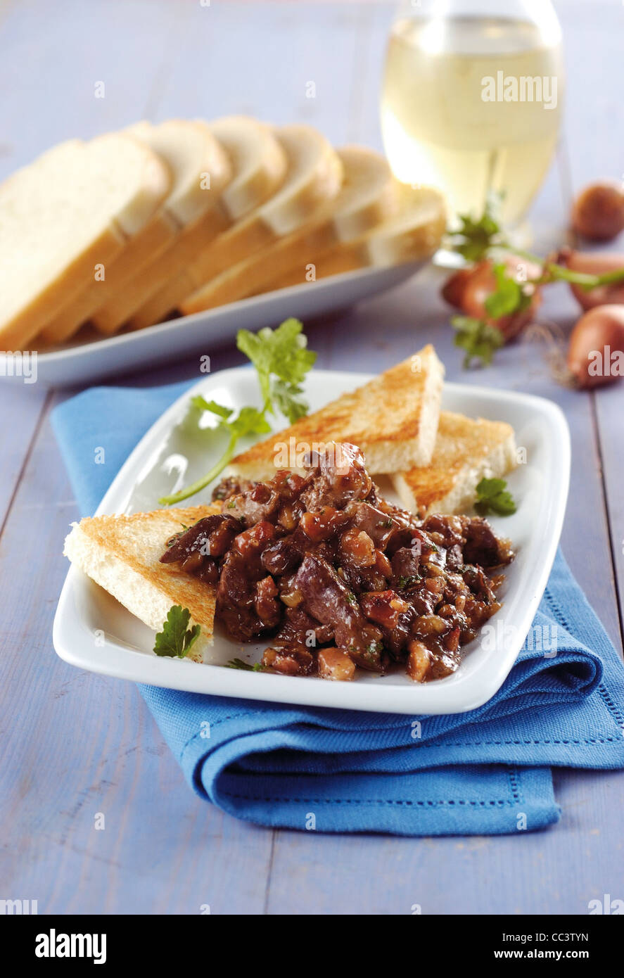 Cuisine Chicken Livers With Marsala Stock Photo Alamy