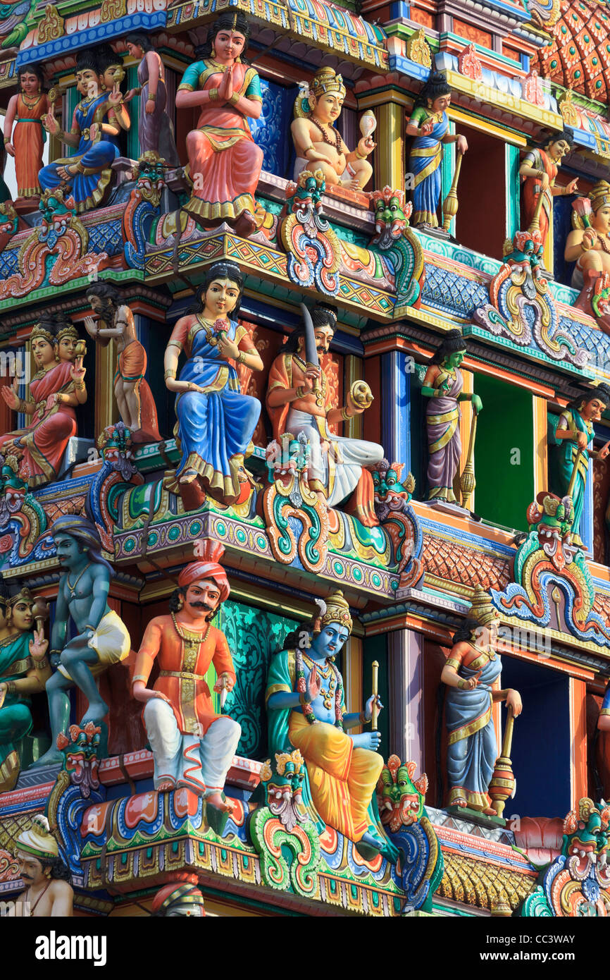 Singapore, Chinatown, Sri Mariamman Hindu Temple Stock Photo
