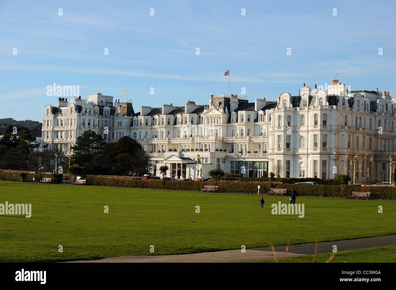 The Grand Hotel on Eastbourne seafront East Sussex UK Stock Photo