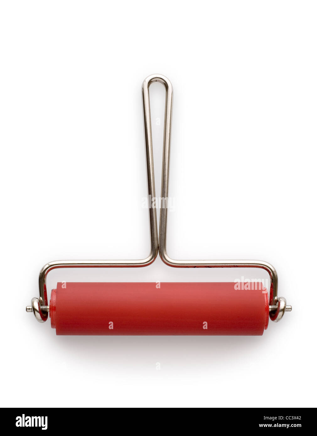 Rubber Brayer Roller for School or Professional Use Stock Photo