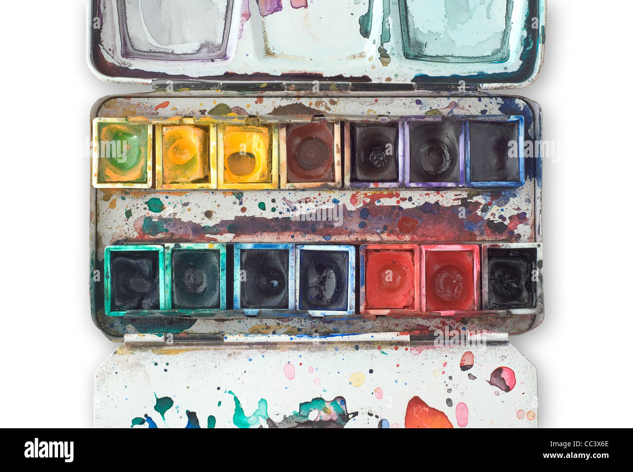 Watercolor tray of paints hi-res stock photography and images - Alamy