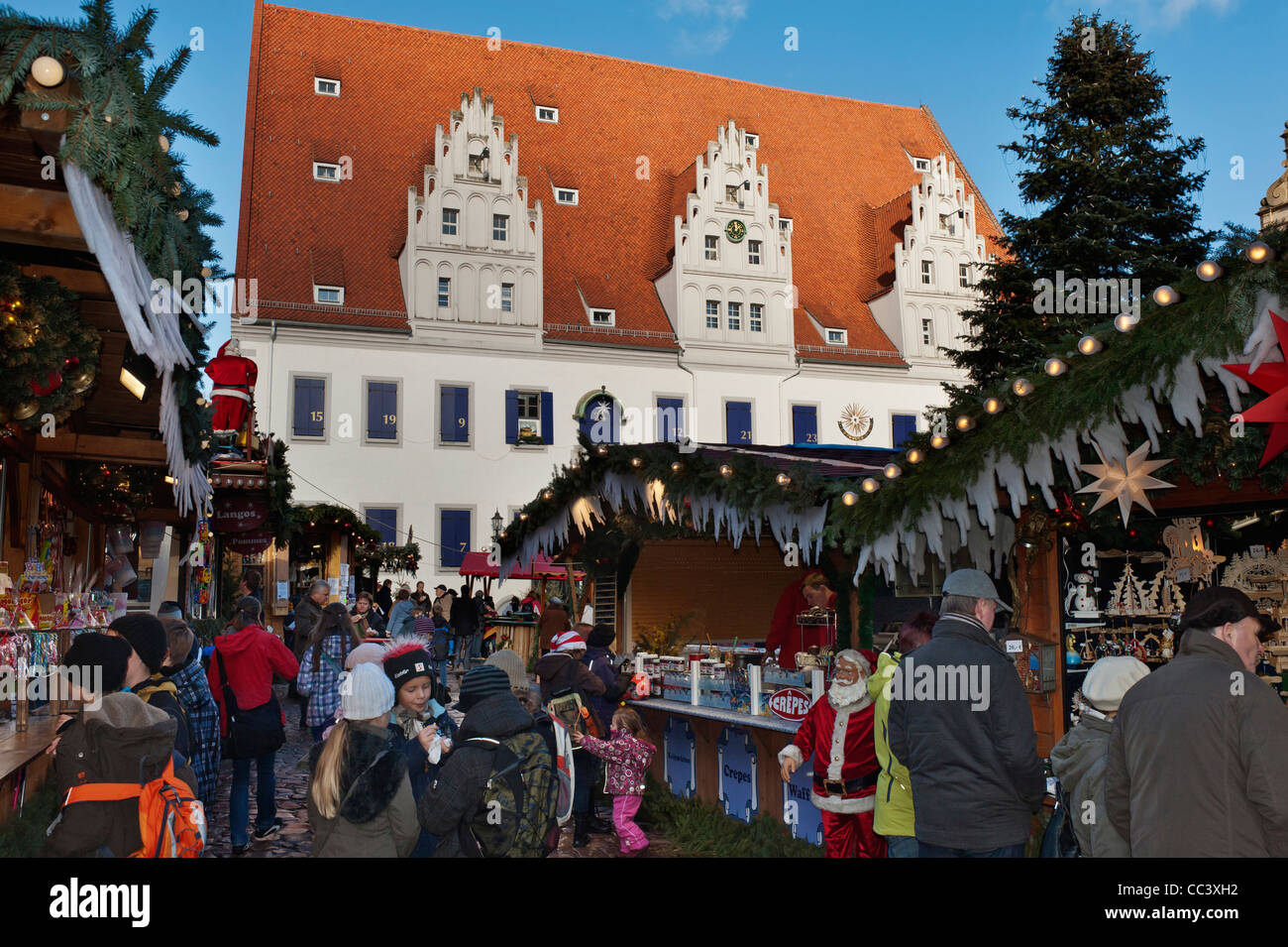 Meissen Christmas Market. Saxony, Germany, Europe Stock Photo