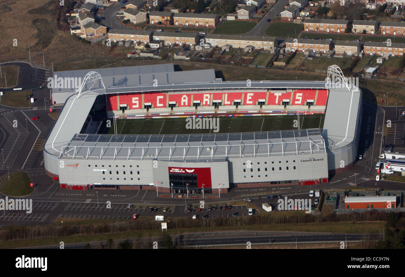 Parc y scarlets aerial hires stock photography and images Alamy