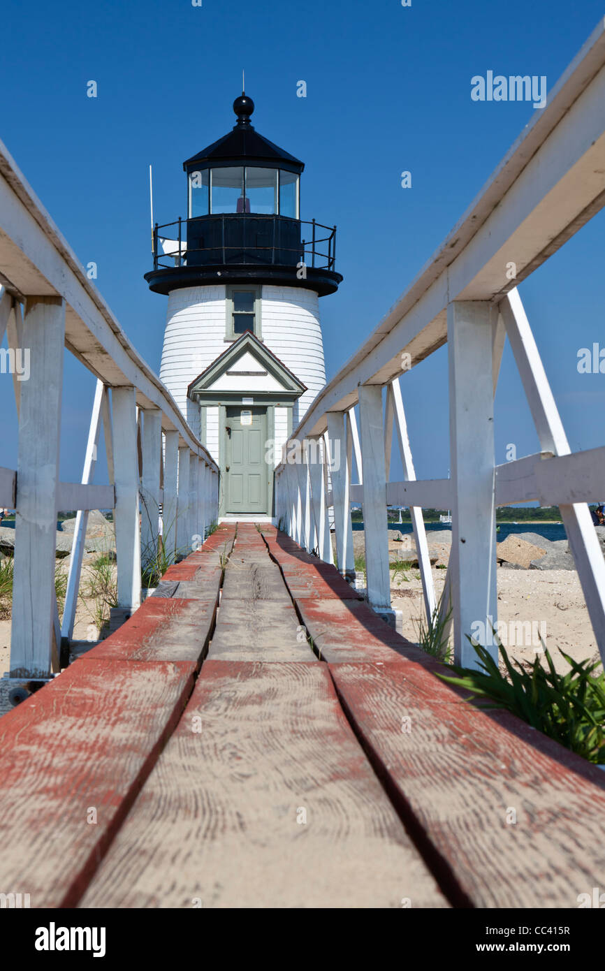 Brant Point Lighthouse Nantucket Island Massachusetts New England USA Stock Photo